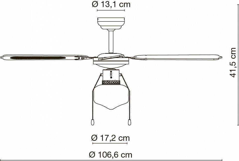 Потолочный светильник с вентилятором Globo Champion 0309CSW