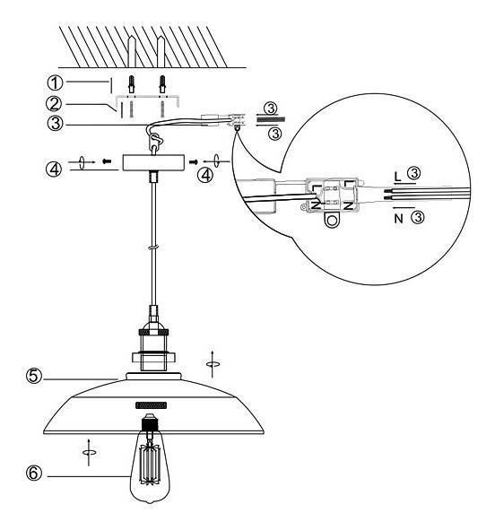 Подвесной светильник Globo Knud 15069