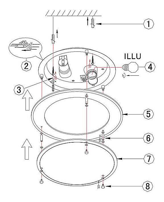 Светильник потолочный Globo Indi 48167-2