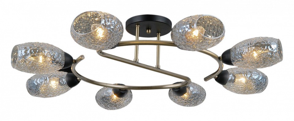 Потолочная люстра ILLUMICO черная с бронзой IL0300-8CSQ-79 BK AB