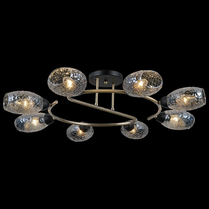 Потолочная люстра ILLUMICO черная с бронзой IL0300-8CSQ-79 BK AB