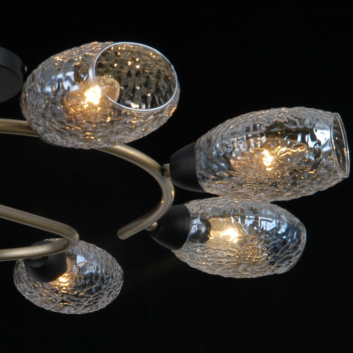 Потолочная люстра ILLUMICO черная с бронзой IL0300-8CSQ-79 BK AB