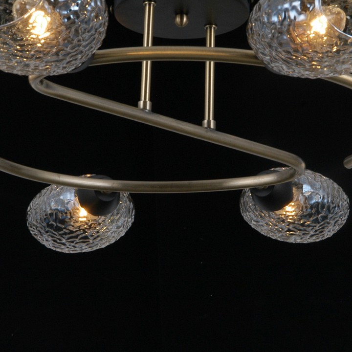 Потолочная люстра ILLUMICO черная с бронзой IL0300-8CSQ-79 BK AB