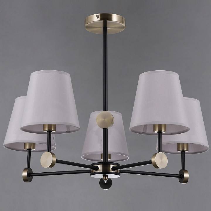 Люстра на штанге ILLUMICO CASTOR IL0394-5CSQ-24 BK AB CASTOR