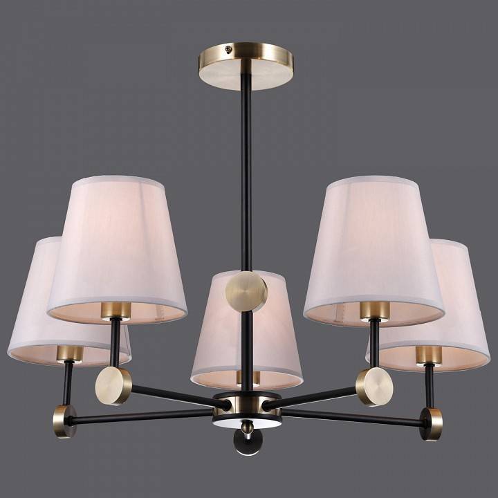 Люстра на штанге ILLUMICO CASTOR IL0394-5CSQ-24 BK AB CASTOR