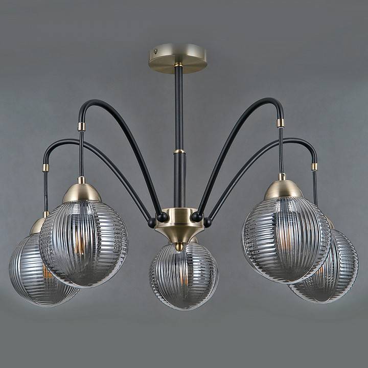 Люстра на штанге ILLUMICO  IL0433-5PSQ-79 BK AB