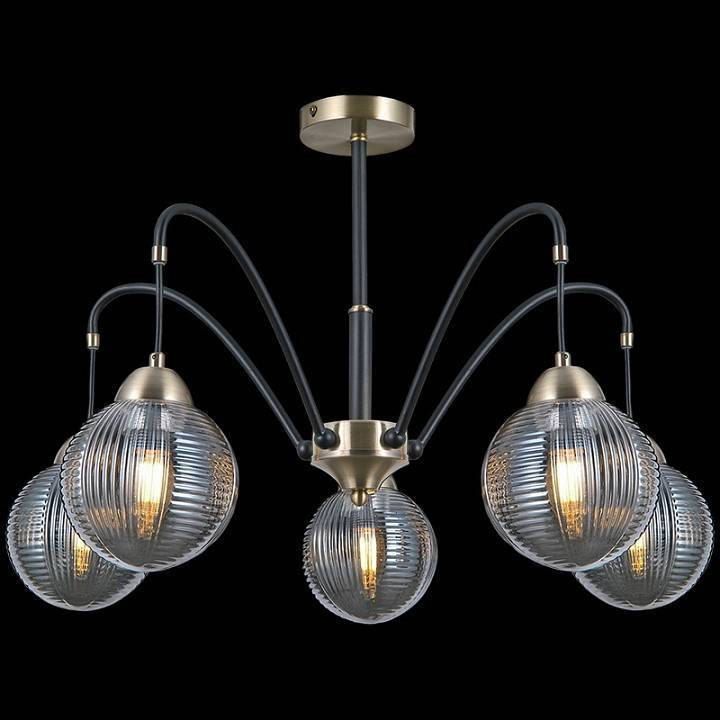 Люстра на штанге ILLUMICO  IL0433-5PSQ-79 BK AB