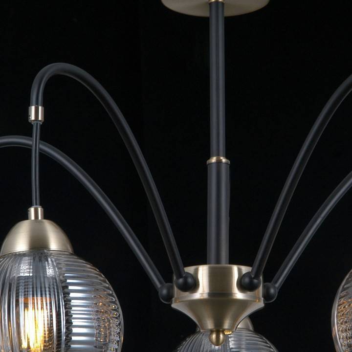 Люстра на штанге ILLUMICO  IL0433-5PSQ-79 BK AB