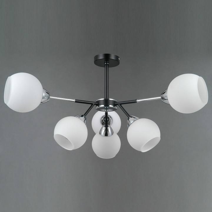 Люстра на штанге ILLUMICO LIBRA IL0715-6CSQ-24 BK CR LIBRA