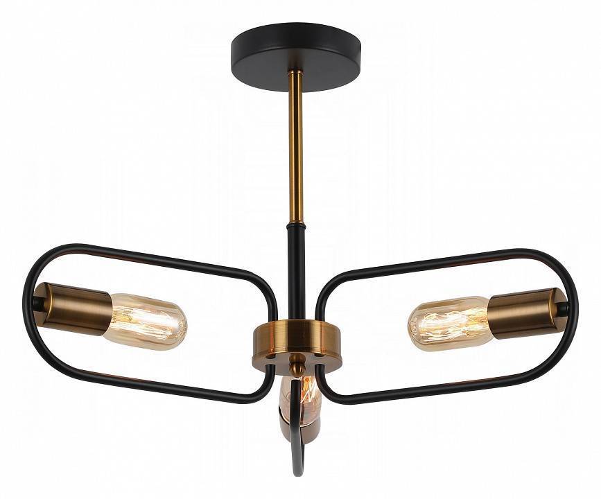 Люстра на штанге ILLUMICO  IL8253-3COU-79 BK GD