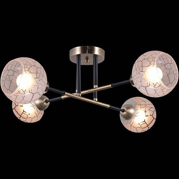 Люстра на штанге ILLUMICO  IL9573-4CSQ-79 BK AB