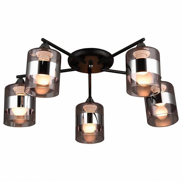 Потолочная люстра Imex 877 5 ламп MD.0877-5-S BK+CH