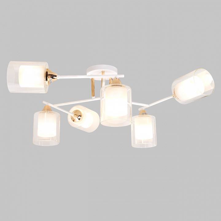 Потолочная люстра Imex MD.2188 6 ламп MD.2188-6-S-WH+FGD