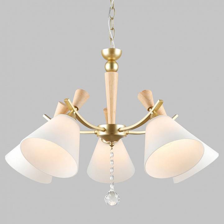 Подвесная люстра Imex MD.6132 MD.6132-5-P-GD+WOOD