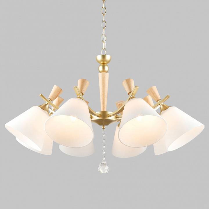 Подвесная люстра Imex MD.6132-8-P-GD+WOOD