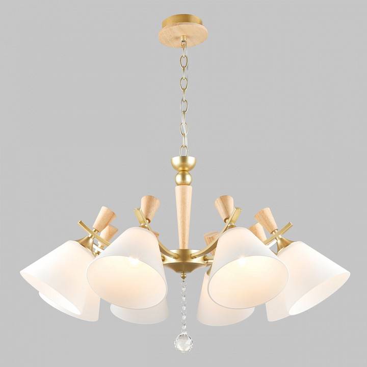 Подвесная люстра Imex MD.6132-8-P-GD+WOOD