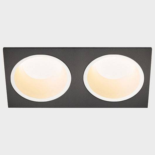 Встраиваемый светильник Italline IT08-8013 белый 3000 K 2 шт + рамка IT08-8015 черный IT08-8013 white 3000K / IT08-8015 black