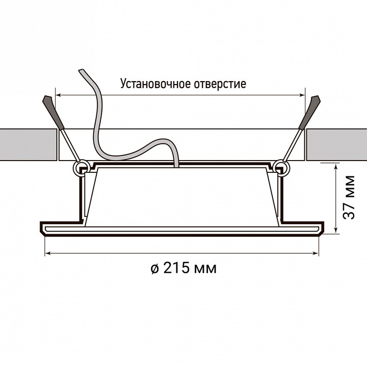 Встраиваемый светильник Jazzway  PLED DL5 24w 6500K WH IP40