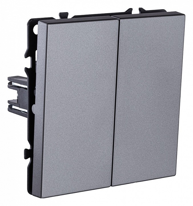 Выключатель двухклавишный без рамки Kollinger Eclipse EC-004GY