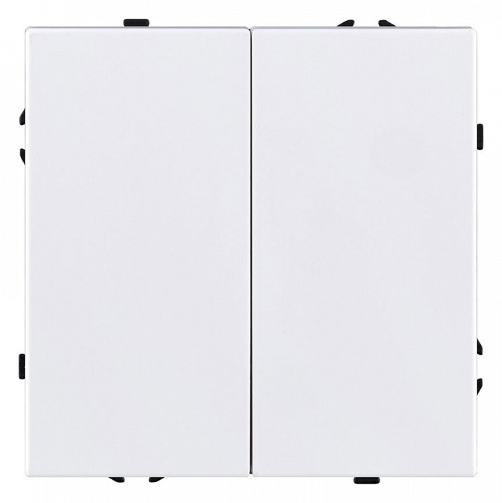 Выключатель двухклавишный без рамки Kollinger Eclipse EC-004WH