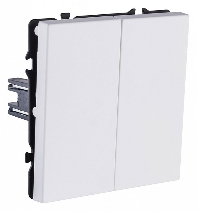 Выключатель двухклавишный без рамки Kollinger Eclipse EC-004WH