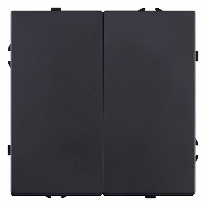 Выключатель двухклавишный без рамки Kollinger Eclipse EC-025BK