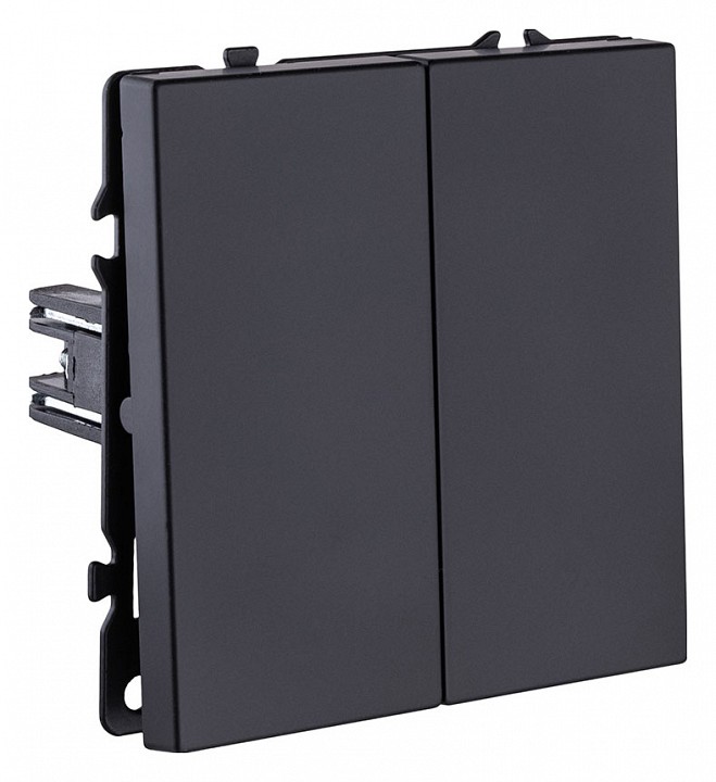 Выключатель двухклавишный без рамки Kollinger Eclipse EC-025BK