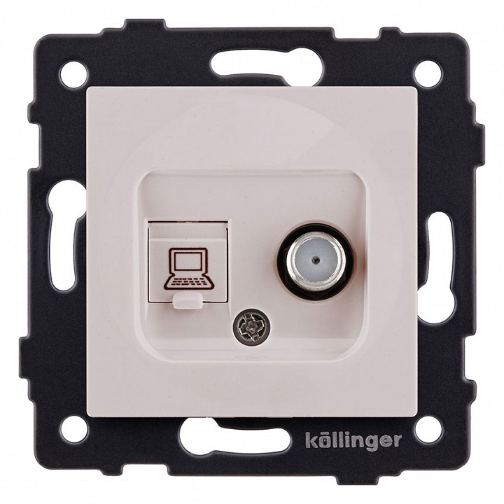 ТВ-розетка и SAT-розетка оконечная без рамки Kollinger  REA-022CM