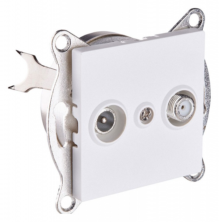 ТВ-розетка и SAT-розетка оконечная без рамки Kollinger  REA-035WM