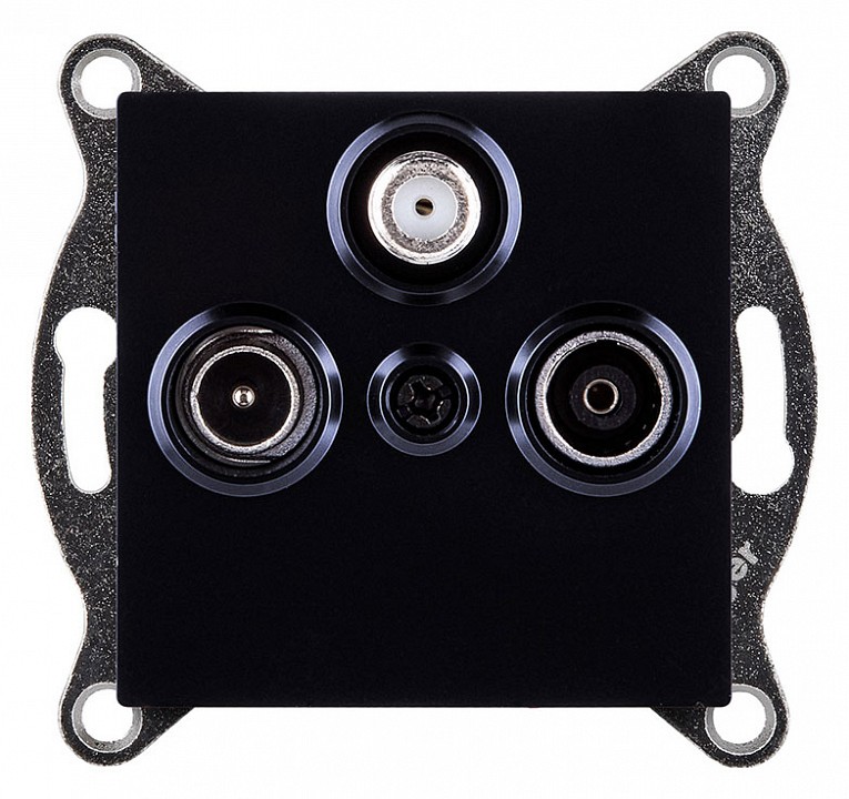 ТВ-розетка и SAT-розетка оконечная без рамки Kollinger  REA-036BK