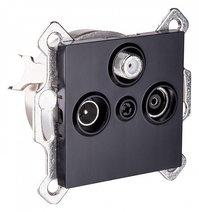 ТВ-розетка и SAT-розетка оконечная без рамки Kollinger  REA-036BK