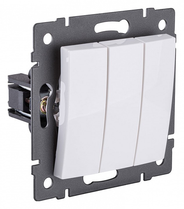 Выключатель трехклавишный без рамки Kollinger  REA-R-012WH