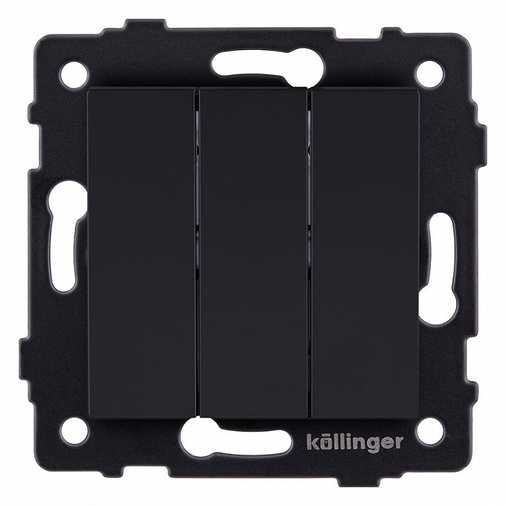 Выключатель трехклавишный без рамки Kollinger  REA-S-012BM