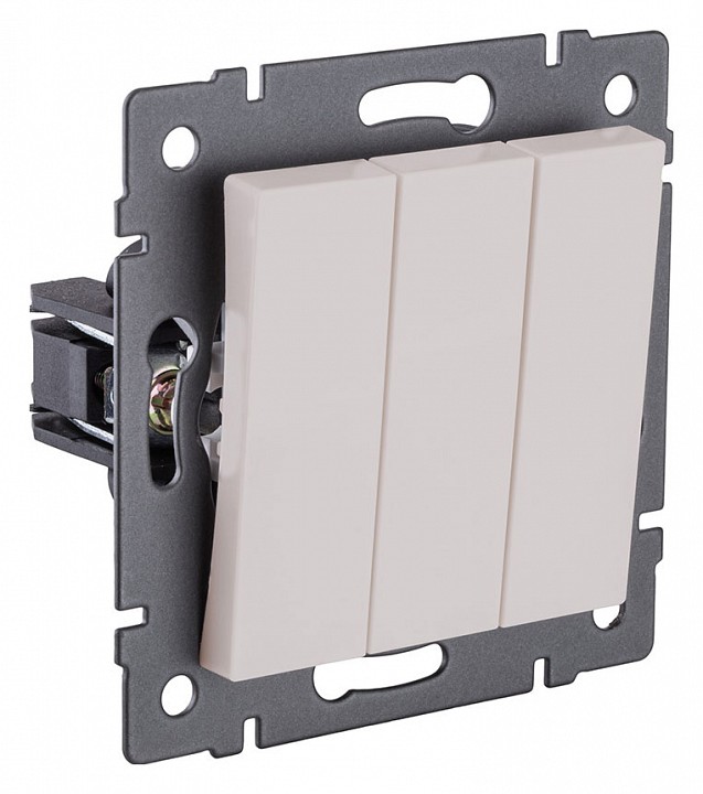 Выключатель трехклавишный без рамки Kollinger  REA-S-012CM