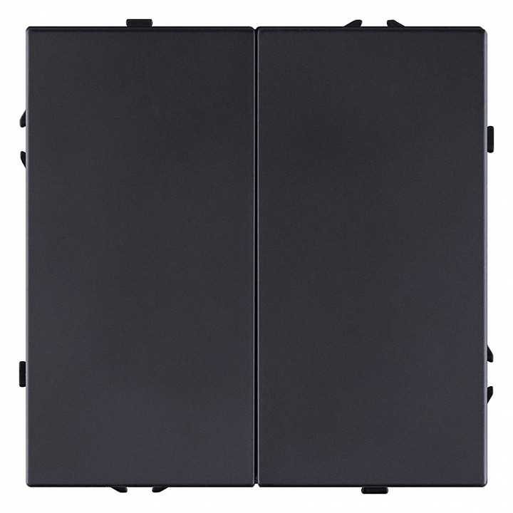 Выключатель двухклавишный без рамки Kollinger Eclipse EC-004BK