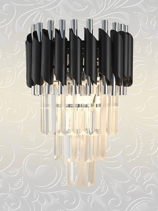 Накладной светильник Natali Kovaltseva DARIAN 76017/2W CHROME BLACK