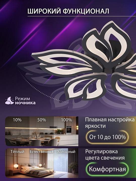 Потолочная люстра Natali Kovaltseva Fortuna LED LAMPS 81107/5C