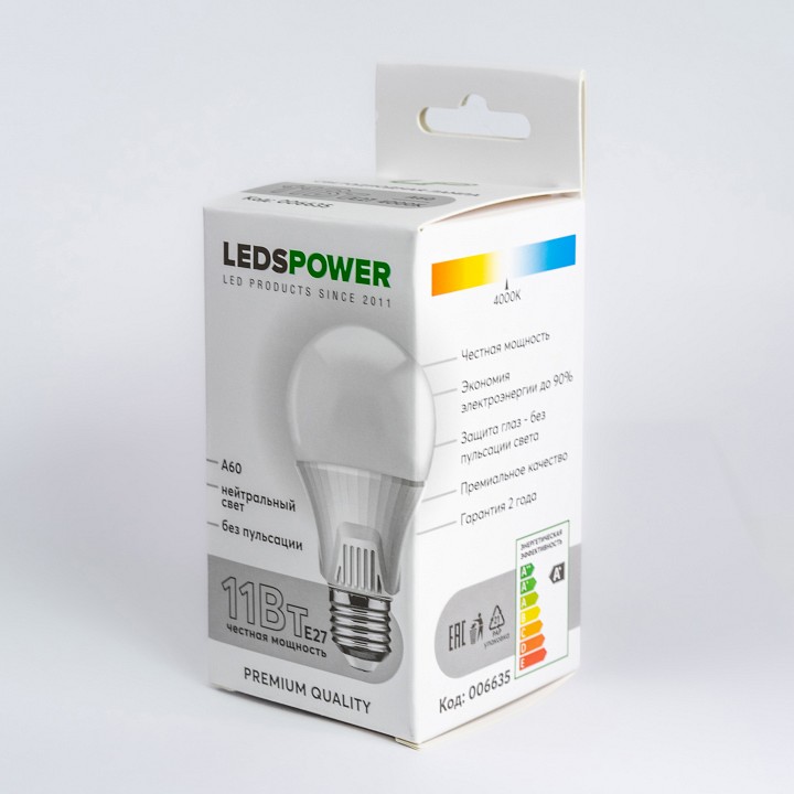 Лампа светодиодная LEDS POWER A60 006635