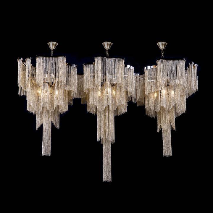 Подвесная люстра Loft It Stream 1400 мм золотая 10208/1400R Gold