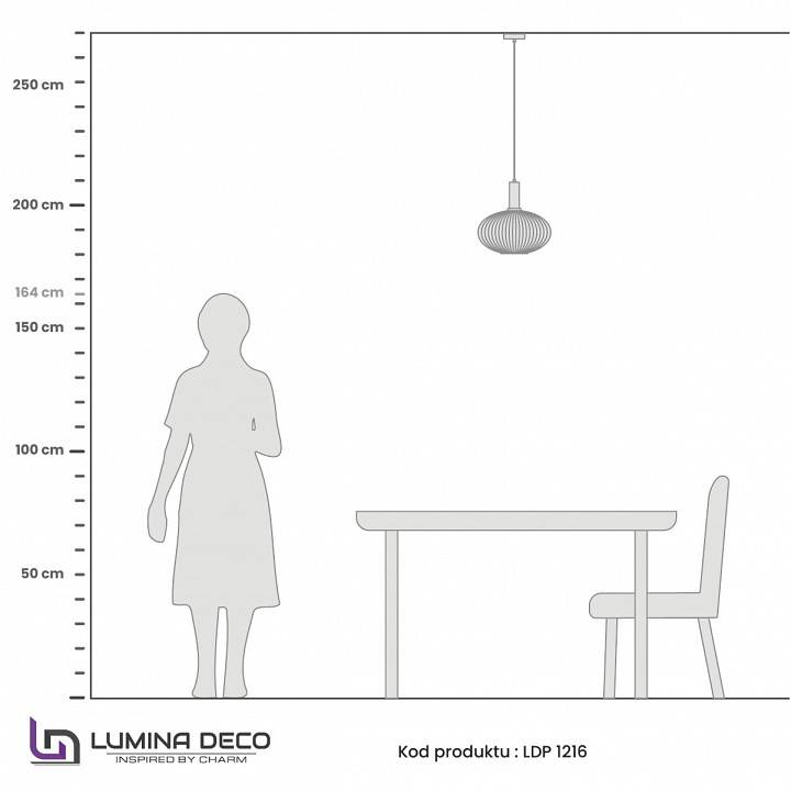 Подвесной светильник LUMINA DECO Flori LDP 1216-1 WT+BK