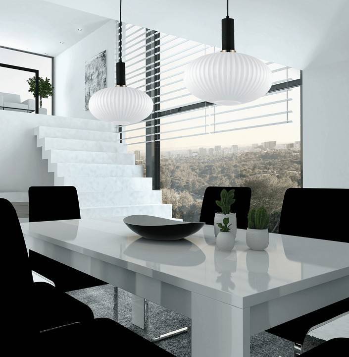 Подвесной светильник LUMINA DECO Flori LDP 1216-1 WT+BK