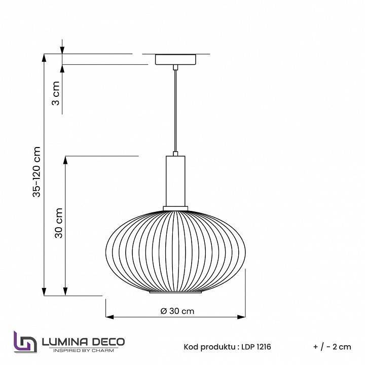 Подвесной светильник LUMINA DECO Flori LDP 1216-1 WT+BK