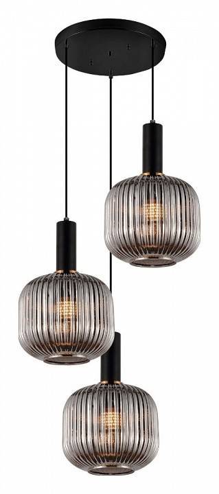 Подвесной светильник Lumina Deco Gato на 3 лампы LDP 1217-3 GY+BK