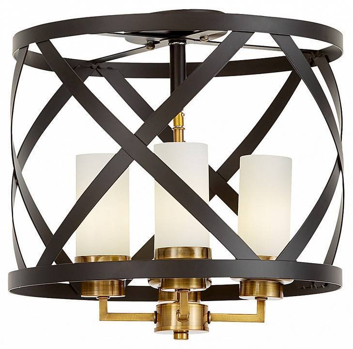 Люстра на штанге LUMINA DECO Astila 4 лампы черная/латунь LDP 1242-4 BK+MD