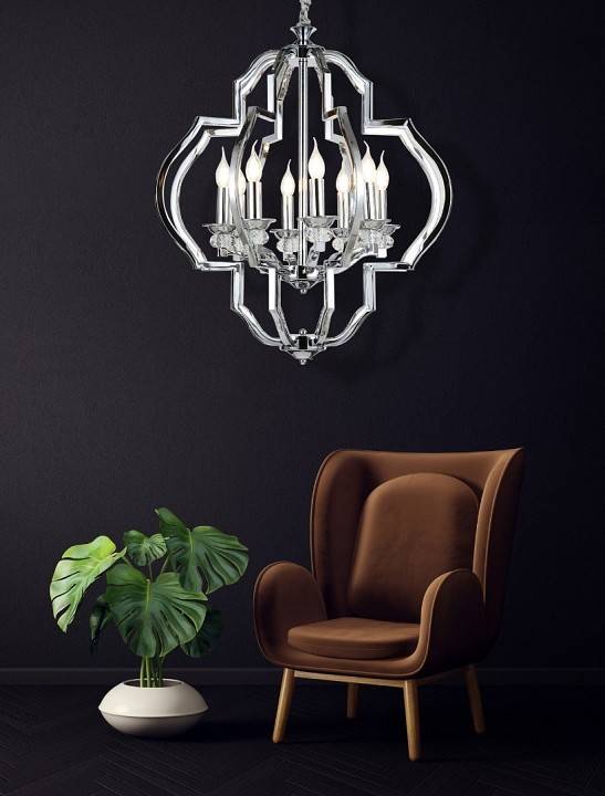 Подвесная люстра Lumina Deco Cesaro LDP 17078-8 CHR