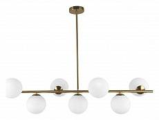 Люстра на штанге LUMINA DECO Fredica 7 ламп латунь LDP 6030-7 MD