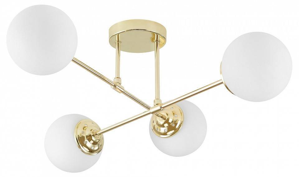 Люстра на штанге LUMINA DECO Fino 4 лампы золотая TC 2003-4 GD
