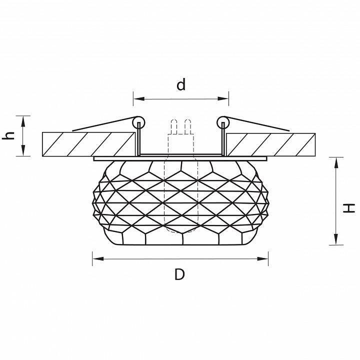Встраиваемый светильник Lightstar Cesare G9 004254-G9