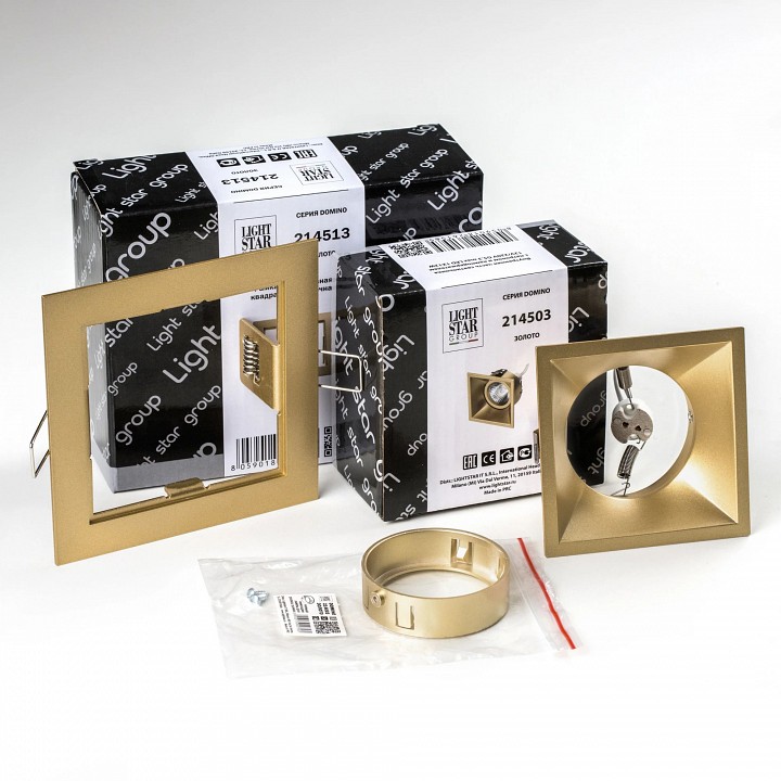 Встраиваемый светильник Lightstar Domino D51303GMOD