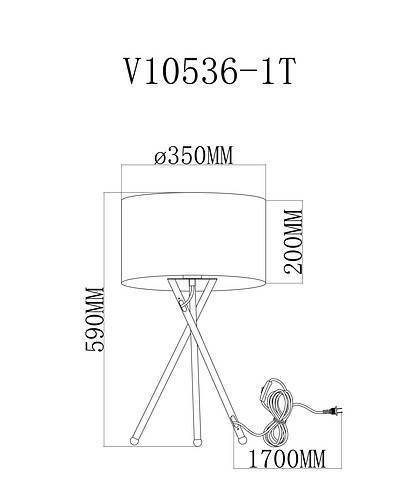 Настольная лампа декоративная Moderli Palma V10536-1T